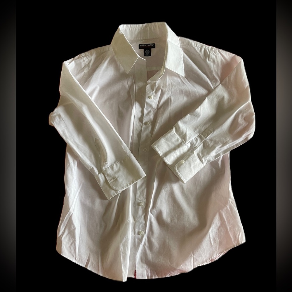 White button down top